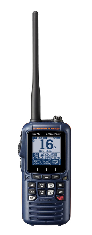 Standard HX891BTNB Handheld VHF 6W Class H DSC GPS Bluetooth - Navy Blue