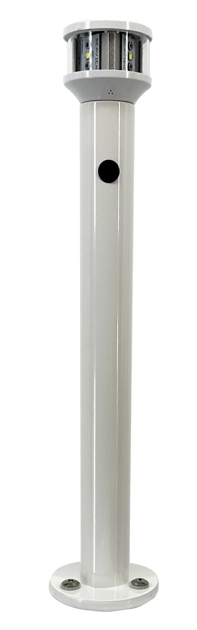 Seaview 24" White  Light Post With LTBLED12 Nav Light