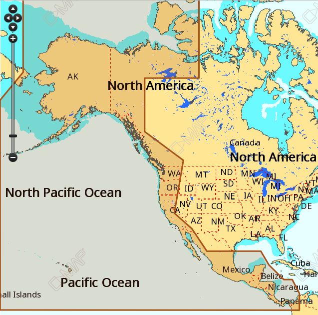 C-MAP NA-M035 Max MegaWide microSD Pacific Coast and Central America