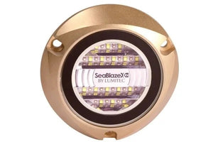 Lumitec Seablaze X2 Dual Color Blue/White LED Surface Mount Bronze Housing 12/24v