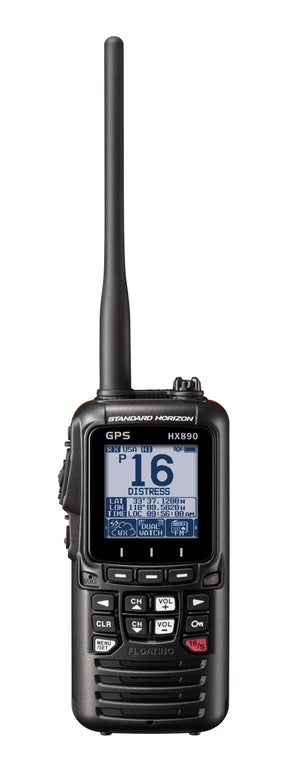 Standard HX890BK Handheld VHF 6W Class H DSC GPS Black